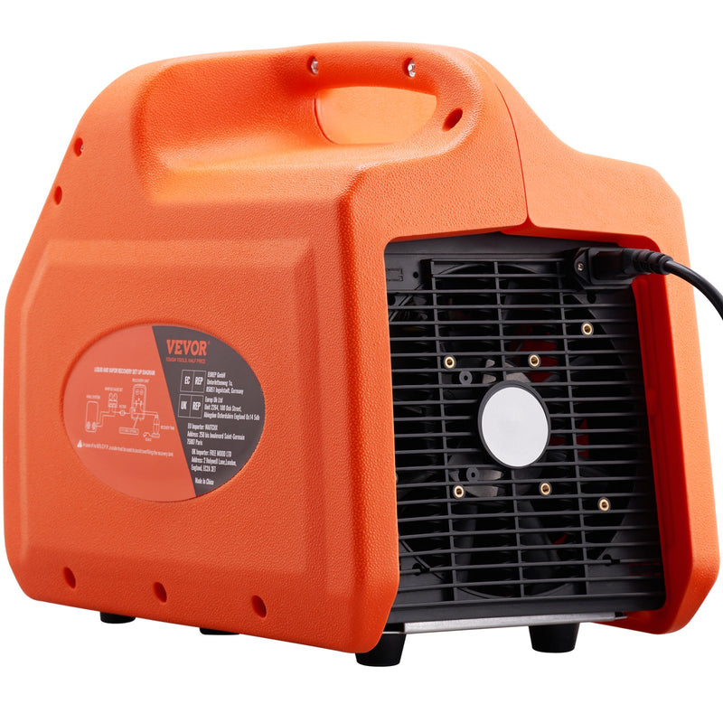 VEVOR portable 3/4 H refrigerant recovery unit - AC recovery unit with high pressure protection 220-240 V 60 Hz recovery unit for HVAC vapour liquid refrigerant, automotive air conditioning