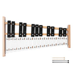 VEVOR metalofons ar 27 notīm, profesionāls perkusiju instruments ar metāla plāksnītēm, 4 vālītēm un pārnēsāšanas somu, piemērots iesācējiem un pieaugušajiem mūzikas apguvei
