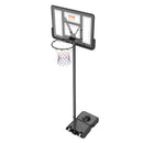 VEVOR basketbola grozs ar regulējamu augstumu 1,22–3,05 m, pārnēsājama sistēma ar 112 cm aizmugures vairogu, grozs ar statīvu, riteņiem un uzpildāmu pamatni, piemērots bērniem un pieaugušajiem, lietošanai telpās un ārā