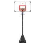 VEVOR basketbola grozs ar regulējamu augstumu 2,31–3,05 m, pārnēsājama sistēma ar 127 cm aizmugures vairogu, grozs ar statīvu, riteņiem un uzpildāmu pamatni, piemērots bērniem un pieaugušajiem, lietošanai telpās un ārā