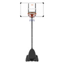 VEVOR basketbola grozs ar regulējamu augstumu 2,31–3,05 m, pārnēsājama sistēma ar 137 cm aizmugures vairogu, grozs ar statīvu, riteņiem un uzpildāmu pamatni, piemērots bērniem un pieaugušajiem, lietošanai telpās un ārā