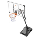 VEVOR basketbola grozs ar regulējamu augstumu 2,31–3,05 m, pārnēsājama sistēma ar 137 cm aizmugures vairogu, grozs ar statīvu, riteņiem un uzpildāmu pamatni, piemērots bērniem un pieaugušajiem, lietošanai telpās un ārā