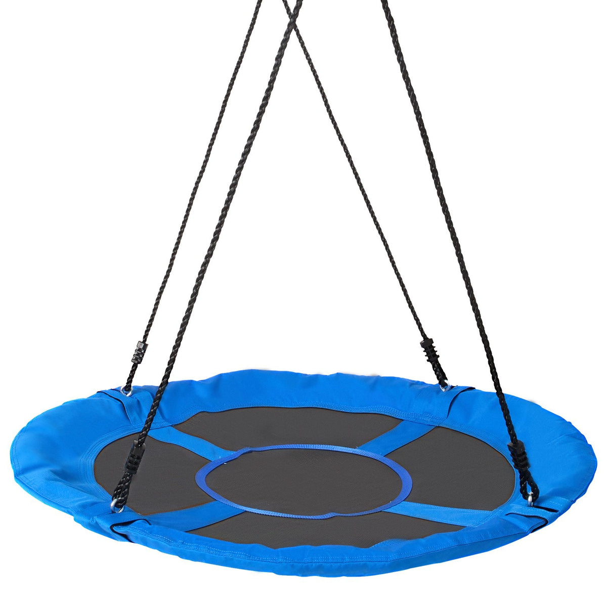 VEVOR 102 cm apaļās šūpoles bērniem, celtspēja 340 kg, 900D zils oksforda audums