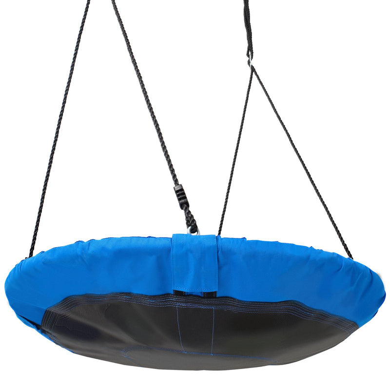 VEVOR 102 cm apaļās šūpoles bērniem, celtspēja 340 kg, 900D zils oksforda audums