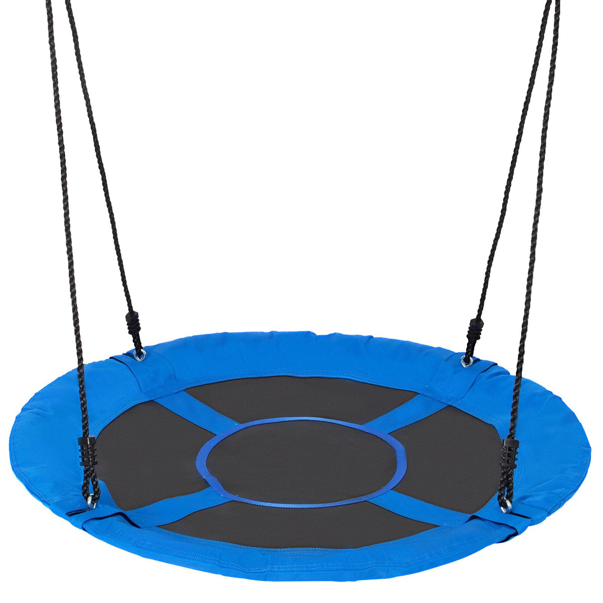 VEVOR 102 cm apaļās šūpoles bērniem, celtspēja 340 kg, 900D zils oksforda audums