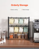 VEVOR Krūžu turētājs ar 16 āķiem un koka uzglabāšanas bāzi