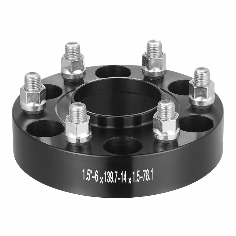 38,1 mm 6×139,7 mm riteņu distanceri, 6 skrūvju stiprinājums, kalti, 4 gab., melni