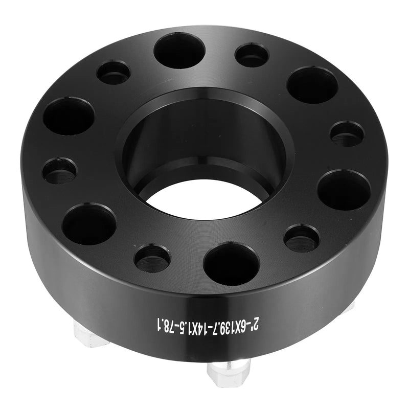50,8 mm kalta alumīnija riteņu starplikas 6x139,7, 4 gab., melnas, M14x1,5, 108 mm