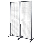Сетчатые демонстрационные панели VEVOR 61 × 170 см, 2 шт, с Т-образными напольными стойками, двухсторонние, с дополнительными крючками и креплениями - подходят для выставок и торговых площадей