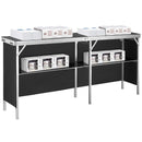 VEVOR pārnēsājams izstāžu podiums, 198 × 38,5 × 88 cm, salokāms reklāmas stends ar sienu, uzglabāšanas plauktu un pārnēsājamo somu