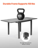 VEVOR izvelkams āra ēdamgalds, 80–160 cm taisnstūra bāra tipa dārza galds 4–6 personām, ar alumīnija rāmi un tērauda lamelēm, laikapstākļu izturīgs dārza un terases mēbeļu galds, tumši pelēks