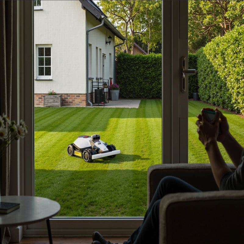 1500 m²_MAMMOTION LUBA mini 2 AWD 1500 bezvadu robotizētais zāles pļāvējs līdz 1500 m², ar AWD piedziņu, LiDAR un AI kamerām