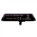 9W LED-stroboskoparmatur, 12-24V, 3 lysdioder, svart, 5m kabel