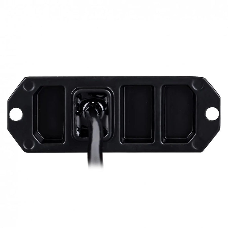9W LED-stroboskoparmatur, 12-24V, 3 lysdioder, svart, 5m kabel