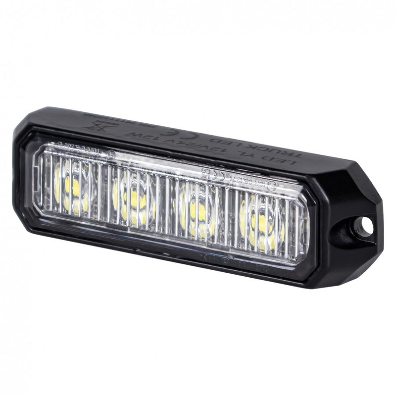KAMAR LED strobo brīdinājuma lampa LW0025-ALR-1 12 W 12/24 V IP67 oranža ar 4 LED un ECE R65/R10 sertifikāciju