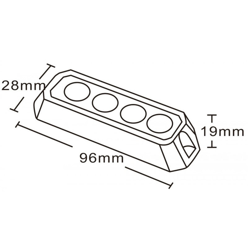 KAMAR LED strobo brīdinājuma lampa LW0025-ALR-1 12 W 12/24 V IP67 oranža ar 4 LED un ECE R65/R10 sertifikāciju