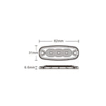 Сигнальная лампа KAMAR LED со стробоскопическим эффектом LW0030-ALR-2, 20 Вт, 12/24 В, IP56, с магнитом и 45 светодиодами