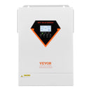VEVOR hibrīdais saules invertors 6000 W, viss vienā tīras sinusoidās strāvas invertors–lādētājs, 48 V DC uz vienfāzes 220–230 V AC, ar iebūvētu 120 A MPPT saules kontrolieri, paredzēts autonomām sistēmām ar svina-skābes un litija akumulatoriem