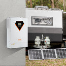VEVOR hibrīdais saules invertors, 5500 W, tīra sinusoīda autonomais (off-grid) invertors-lādētājs, 230 V maiņstrāva, viss vienā risinājums ar iebūvētu 100 A MPPT saules uzlādes kontrolieri, atbalsta hibrīdo uzlādi no saules enerģijas un elektrotīkla.