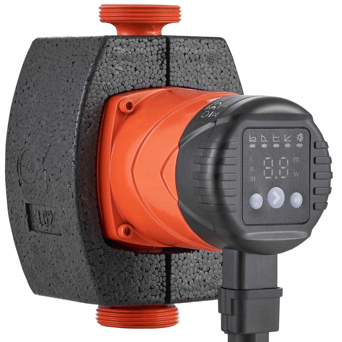 VEVOR LPS25-8BP-180 karstā ūdens cirkulācijas sūknis, 220 V, 60 W, 67 l/min, augstas efektivitātes cirkulācijas sūknis ar EMC automātisku ūdens cirkulāciju, 38 mm vītņots NPT pieslēgums, paredzēts ūdens sildītāju sistēmām