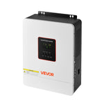 VEVOR hibrīda saules invertors 4000 W, 24 V DC uz 230 V AC, tīras sinusoīdas invertors ar lādētāju, iebūvēts 120 A MPPT saules kontrolieris un Wi-Fi modulis, vienfāzes, paredzēts svina-skābes un litija akumulatoriem autonomām sistēmām