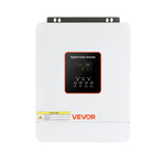 VEVOR hibrīda saules invertors 3000 W, 24 V DC uz 230 V AC, tīras sinusoīdas sprieguma invertors ar lādētāju, iebūvēts 80 A MPPT saules kontrolieris, saderīgs ar svina-skābes un litija akumulatoriem, mājai, kemperim un autonomām sistēmām