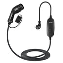 VEVOR portable EV charger, type 2, 10A, 6 m charging cable, UK 3-pin plug, IP66 waterproof, 3kW 250V (IEC 62196-2), with carrying case, CE