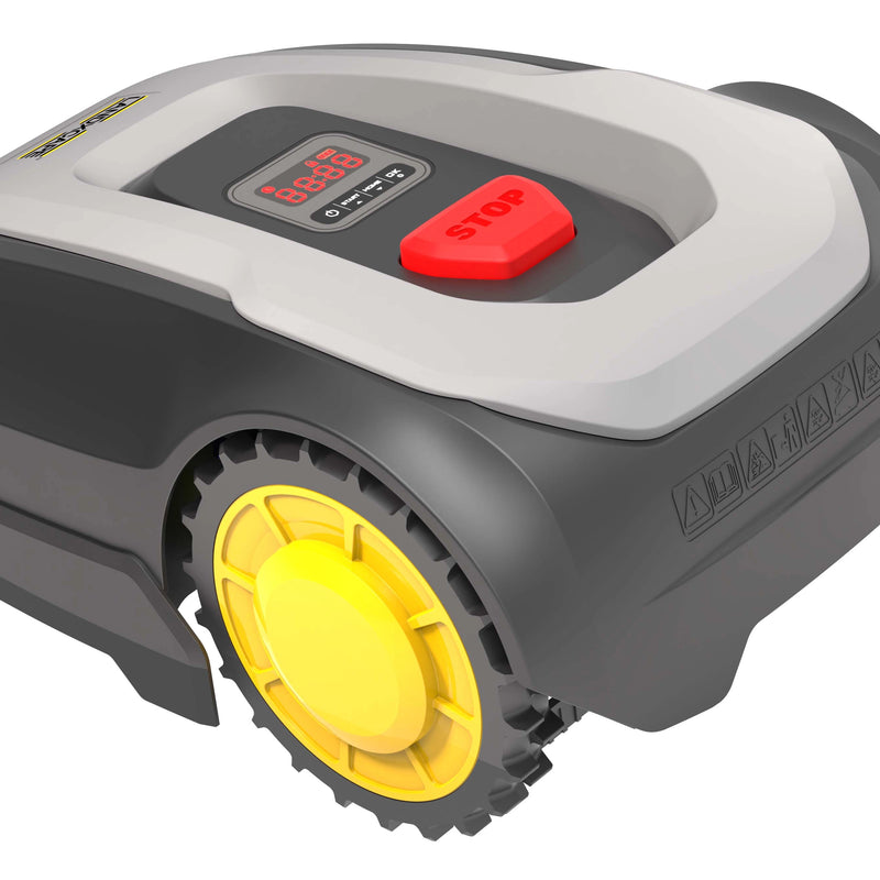 300 m²_Akumulatora zāles pļāvējs LandXcape LX855, paredzēts līdz 300 m² platībai