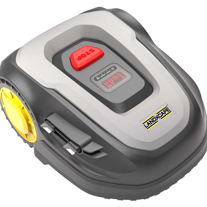 300 m²_Akumulatora zāles pļāvējs LandXcape LX855, paredzēts līdz 300 m² platībai