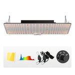VEVOR SAMSUNG 2B1B LED grow light, 200W, adjustable brightness, high yield, for seedlings, vegetation and flowering - for indoor, greenhouse and grow tents (60,96 x 121,92 cm/ 91,44 x 91,44 cm)
