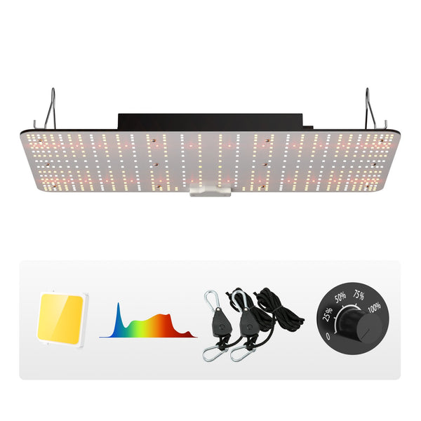 Pieejams 10 dienu laikā! VEVOR SAMSUNG 2B1B  LED augu audzēšanas lampa, 200W,  regulējama spilgtums,  augsta ražība, paredzēta stādiem, veģetācijai un ziedēšanai - iekštelpām, siltumnīcām un audzēšanas teltīm (60,96 x 121,92 cm/ 91,44 x 91,44 cm)