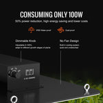 VEVOR SAMSUNG 2B1B LED grow light, 200W, adjustable brightness, high yield, for seedlings, vegetation and flowering - for indoor, greenhouse and grow tents (60,96 x 121,92 cm/ 91,44 x 91,44 cm)