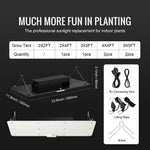 VEVOR SAMSUNG 2B1B LED grow light, 200W, adjustable brightness, high yield, for seedlings, vegetation and flowering - for indoor, greenhouse and grow tents (60,96 x 121,92 cm/ 91,44 x 91,44 cm)