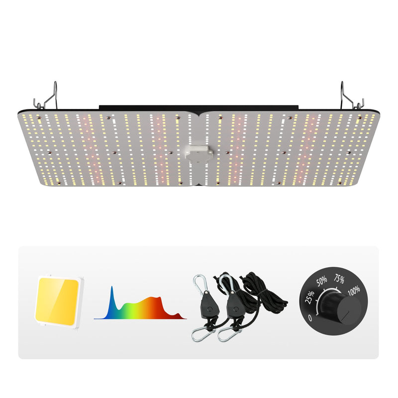 Pieejams 10 dienu laikā! VEVOR SAMSUNG 2B1B  LED augu audzēšanas lampa, 300W,  regulējama spilgtums,  augsta ražība, paredzēta stādiem, veģetācijai un ziedēšanai - iekštelpām, siltumnīcām un audzēšanas teltīm (91,44 x 91,44 cm/ 121,92 x 121,92 cm)