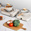 1,5 l katliņš ar nelīpošo pārklājumu un rūdīta stikla vāku, daudzfunkcionāls ar noņemamu rokturi, piemērots indukcijas plītīm, balts