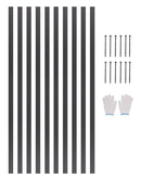 VEVOR metāla dārza apmale, 10 gab., 1524 mm pret koroziju izturīga alumīnija sakausējuma ainavu apmale, lokāma dārza apmales mala, izturīga zāliena apmale puķu dobēm, pagalmam un celiņiem