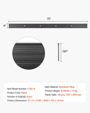 VEVOR metāla dārza apmale, 8 gab., 1829 mm pret koroziju izturīga alumīnija sakausējuma ainavu apmale, lokāma dārza apmales mala, izturīga zāliena apmale puķu dobēm, pagalmam un celiņiem