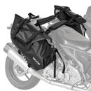 VEVOR motocikla sānu somas, 28 l (14 l x 2) lielas ietilpības motocikla sānu bagāžas somas, saderīgas ar lielāko daļu motociklu, ūdensizturīga āra motocikla bagāžas uzglabāšanas pleca soma ar apakšējo stiprinājuma siksnu, melna