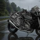 VEVOR motocikla sānu somas, 28 l (14 l x 2) lielas ietilpības motocikla sānu bagāžas somas, saderīgas ar lielāko daļu motociklu, ūdensizturīga āra motocikla bagāžas uzglabāšanas pleca soma ar apakšējo stiprinājuma siksnu, melna