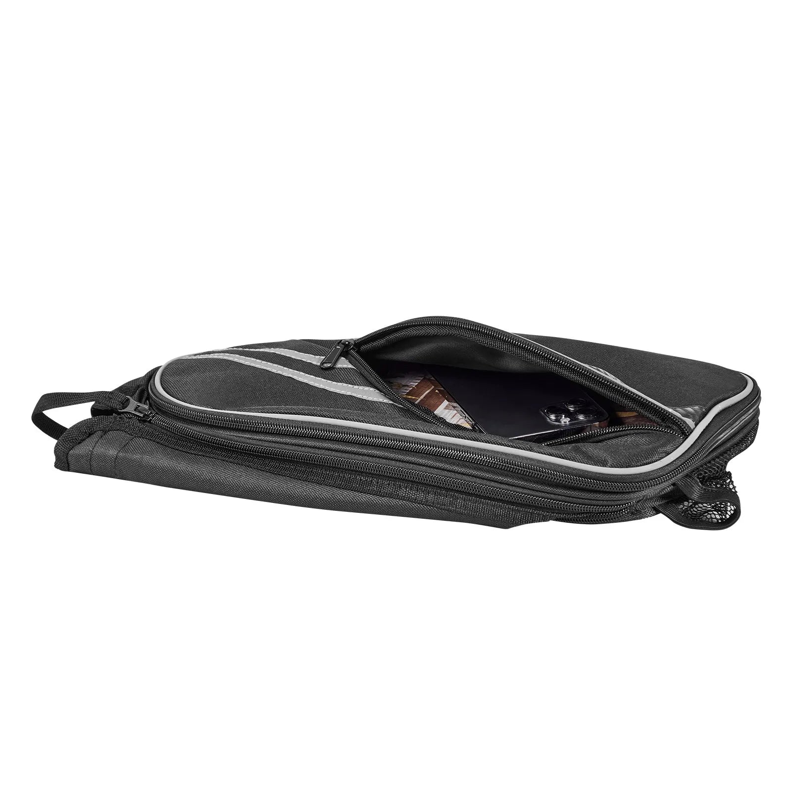 VEVOR motocikla sānu soma, 30 l (15 l x 2) ietilpīga motocikla sānu bagāžas soma ar ūdensnecaurlaidīgu lietus pārsegu un stiprinājuma siksnām, saderīga ar lielāko daļu motociklu, āra sporta motocikla bagāžas uzglabāšanas soma, melna