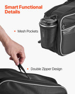 VEVOR motocikla sānu soma, 30 l (15 l x 2) ietilpīga motocikla sānu bagāžas soma ar ūdensnecaurlaidīgu lietus pārsegu un stiprinājuma siksnām, saderīga ar lielāko daļu motociklu, āra sporta motocikla bagāžas uzglabāšanas soma, melna