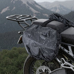 VEVOR motocikla sānu soma, 30 l (15 l x 2) ietilpīga motocikla sānu bagāžas soma ar ūdensnecaurlaidīgu lietus pārsegu un stiprinājuma siksnām, saderīga ar lielāko daļu motociklu, āra sporta motocikla bagāžas uzglabāšanas soma, melna