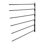 VEVOR sienas seglu statīvs 78 × 76 × 14 cm, izvirzāms 6 līmeņu seglu turētājs, vietu taupošs seglu, segu un jāšanas piederumu glabāšanas statīvs ekipējuma telpai vai treilerim