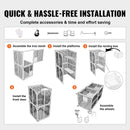 VEVOR āra kaķu māja – 3 līmeņu liels voljērs ar ritentiņiem, platformām, guļvietu un lielām durvīm – 76 x 86 x 163 cm