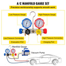 VEVOR AC vakuuma sūkņa un manometru kolektora komplekts, 4,8 CFM (136 l/min) HVAC vakuuma sūknis ar galējo vakuumu 5 Pa, ar uzglabāšanas kasti.