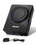 VEVOR 20 cm 300 W zem sēdekļa automašīnas subwooferis ar iebūvētu pastiprinātāju, zema profila aktīvais auto subwooferis ar High/Low Level ieejām un skaļuma regulatoru, piemērots SUV, automašīnām, kravas auto un RV