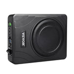 VEVOR 20 cm 300 W zem sēdekļa automašīnas subwooferis ar iebūvētu pastiprinātāju, zema profila aktīvais auto subwooferis ar High/Low Level ieejām un skaļuma regulatoru, piemērots SUV, automašīnām, kravas auto un RV