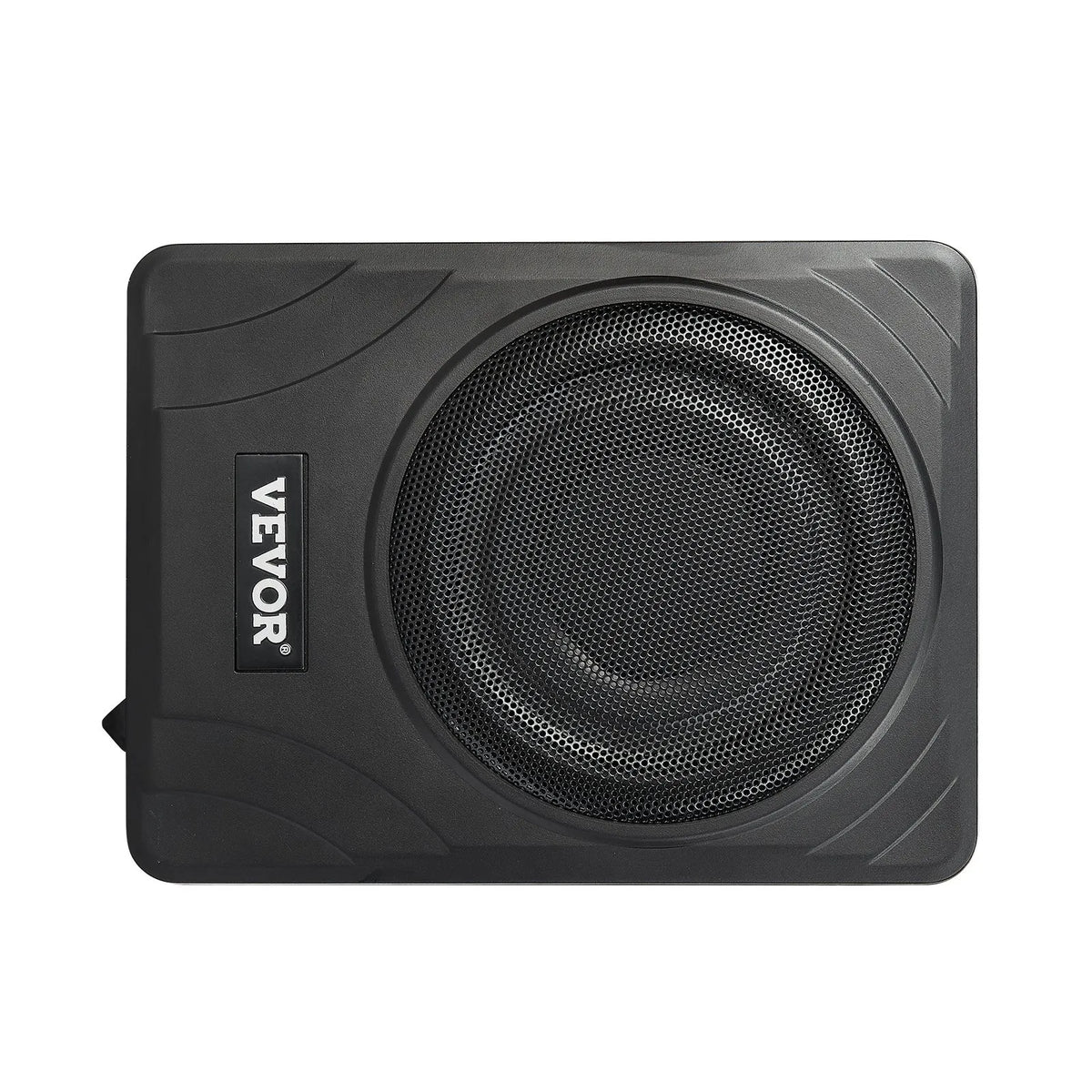 VEVOR 20 cm 300 W zem sēdekļa automašīnas subwooferis ar iebūvētu pastiprinātāju, zema profila aktīvais auto subwooferis ar High/Low Level ieejām un skaļuma regulatoru, piemērots SUV, automašīnām, kravas auto un RV