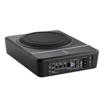 VEVOR 20 cm 240 W zem sēdekļa automašīnas subwooferis ar iebūvētu pastiprinātāju, zema profila aktīvais auto subwooferis ar High/Low Level ieejām un skaļuma regulatoru, piemērots SUV, automašīnām, kravas auto un RV