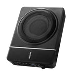 VEVOR 20 cm 240 W zem sēdekļa automašīnas subwooferis ar iebūvētu pastiprinātāju, zema profila aktīvais auto subwooferis ar High/Low Level ieejām un skaļuma regulatoru, piemērots SUV, automašīnām, kravas auto un RV